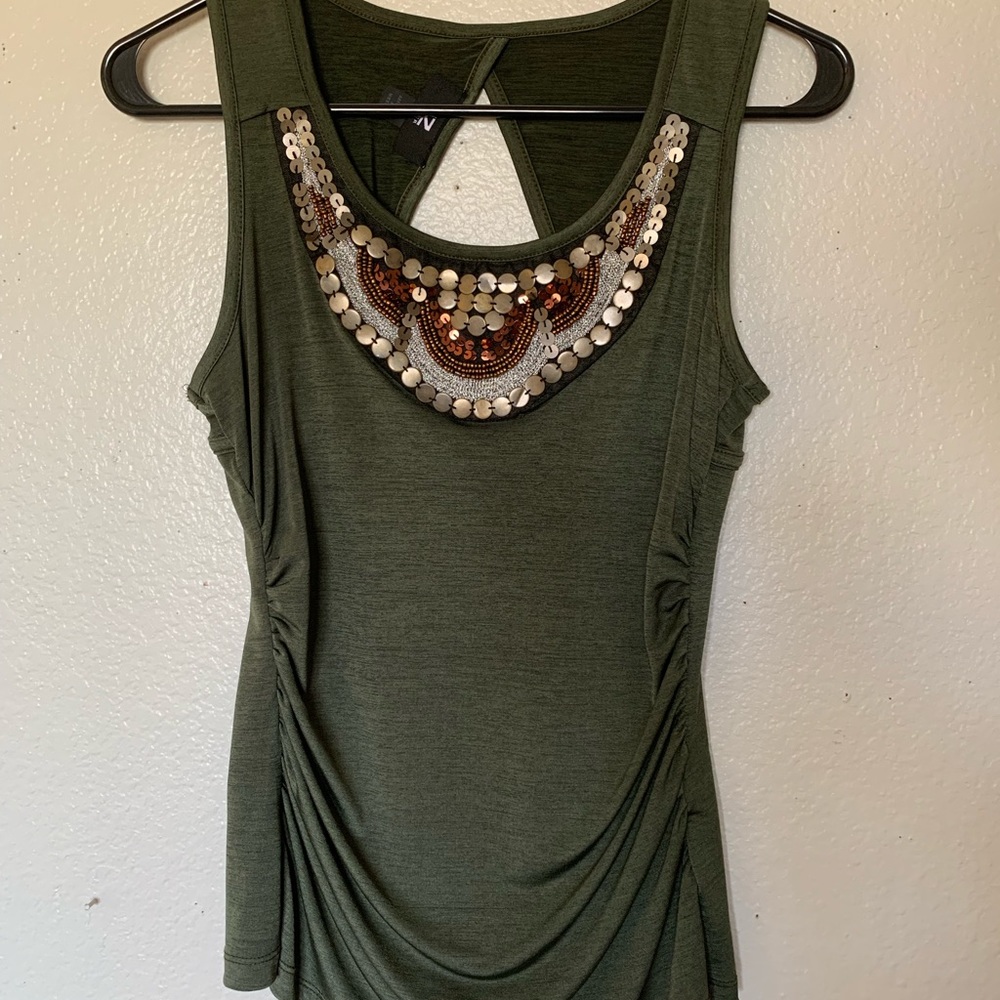 Green dressy tank top
